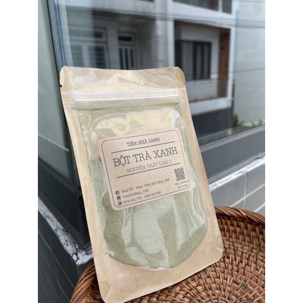 Bột trà xanh đắp mặt nguyên chất 100gr