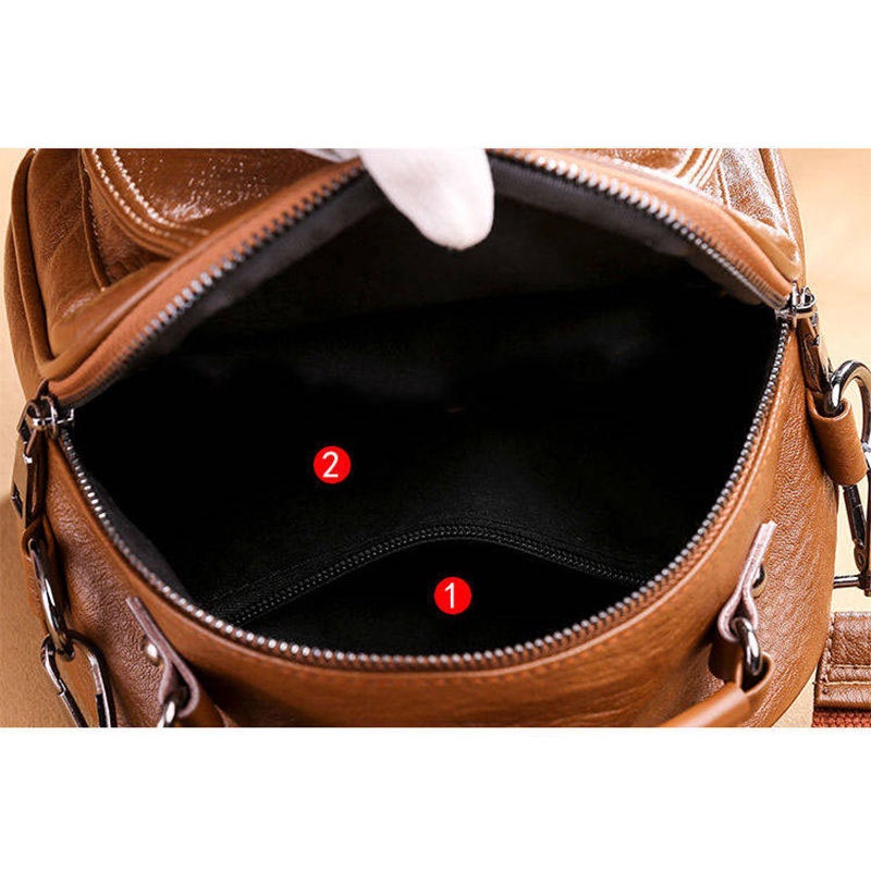 Balo đeo chéo Chuwanglin bằng da dáng nhỏ nhắn đơn giản cho nữ