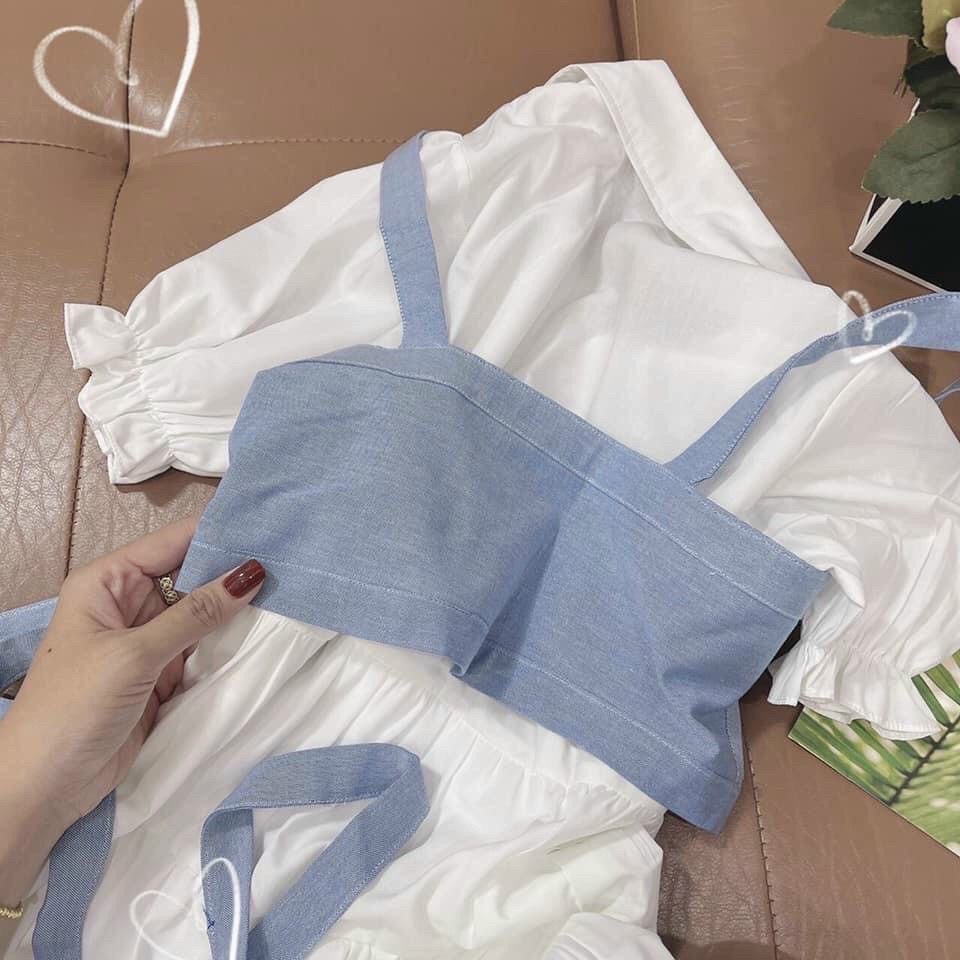 Đầm xòe mùa hè, đầm voan nữ chất đẹp, hàng đẹp bán shop, phom dưới 52kg | BigBuy360 - bigbuy360.vn