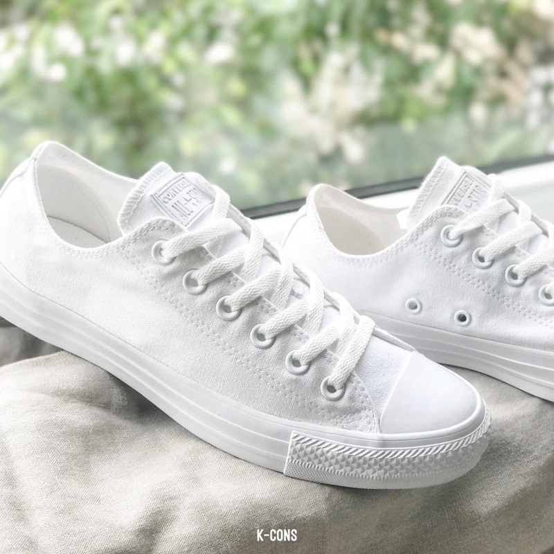 Giày Thể Thao Converse Classic Mono All White Full Trắng Vải Cổ Thấp 1U647
