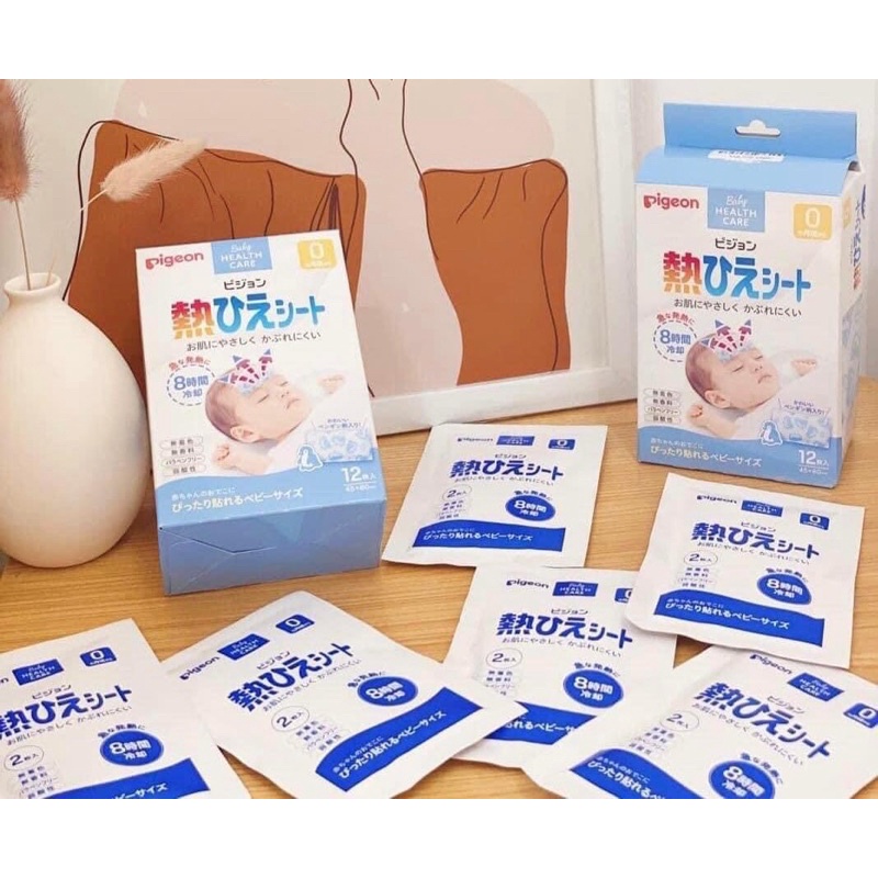 Miếng Dán Hạ Sốt Pigeon Nội Địa Nhật Mẫu Mới Hộp 12 Miếng