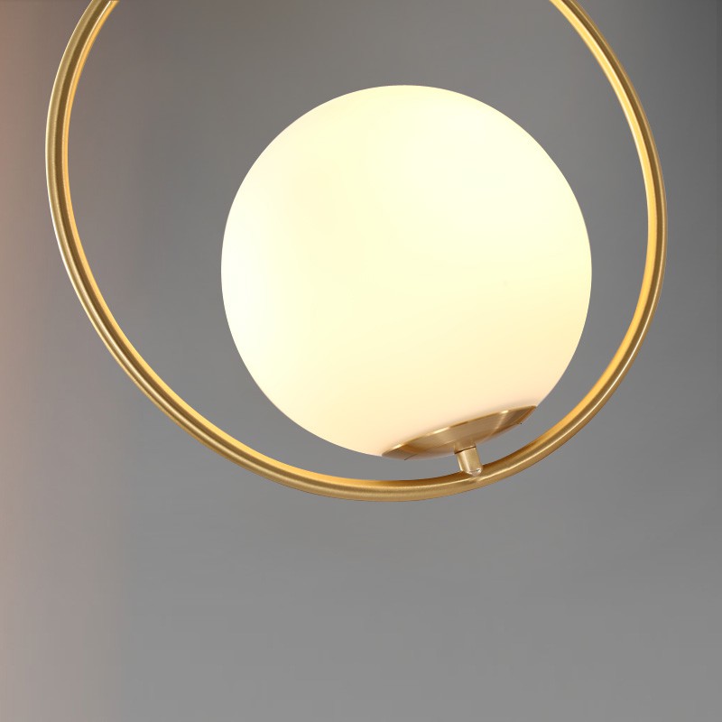 Bộ 3 thả vòng tròn MONSK YUMI hiện đại loại to D20cm kèm bóng LED chuyên dụng - Trang trí bàn ăn, phòng khách, phòng ngủ