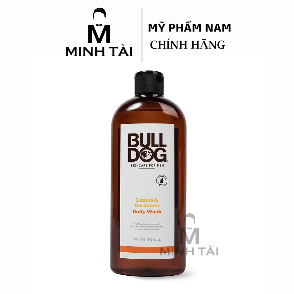 Sữa Tắm Cho Nam BULLDOG Lemon &amp; Bergamot Shower Gel - 500ml - Hàng Chính Hãng