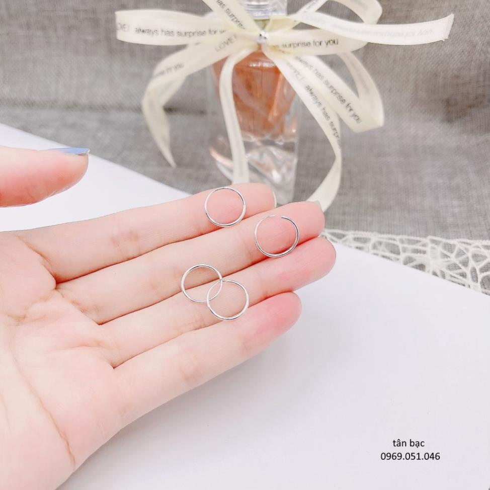 Bông tai bạc , đeo tai , đeo mũi,  bông tai kiểu dáng baxic đơn giản dễ thương