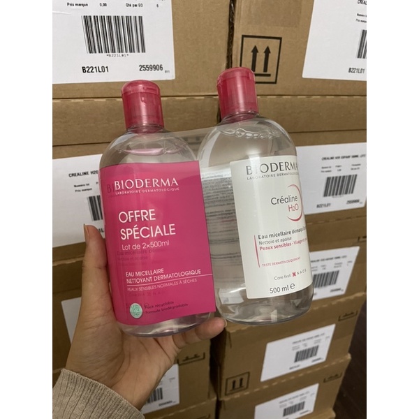 Nước Tẩy Trang Bioderma Pháp H2O Xanh - Hồng 100ml/ 500ml
