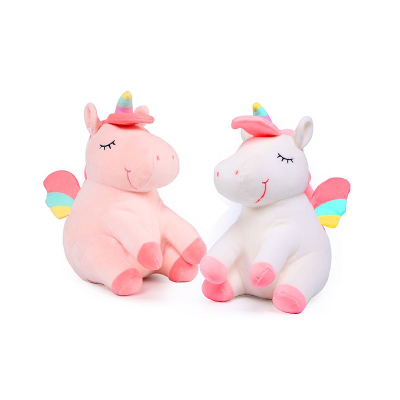Gấu Bông Kì Lân- Gấu Ôm Ngựa Pony, Gấu bông unicorn  Dáng Nằm Dễ Thương thú bông ngựa Pony 1 sừng