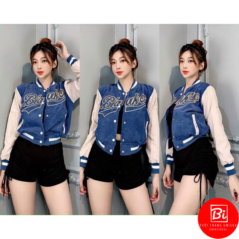 Áo Khoác Nhung Tăm Dáng Lửng Dơi Thêu Chữ Tay và Lai Áo Bo Len Dệt Kim Cao Cấp_AK63