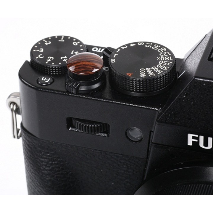 Nút chụp vân gỗ cho máy ảnh Fujifilm Xt2, Xt3, Xt10, Xt20, Xt30, Xpro, Xe1, Xe2,Xe2s, Xe3