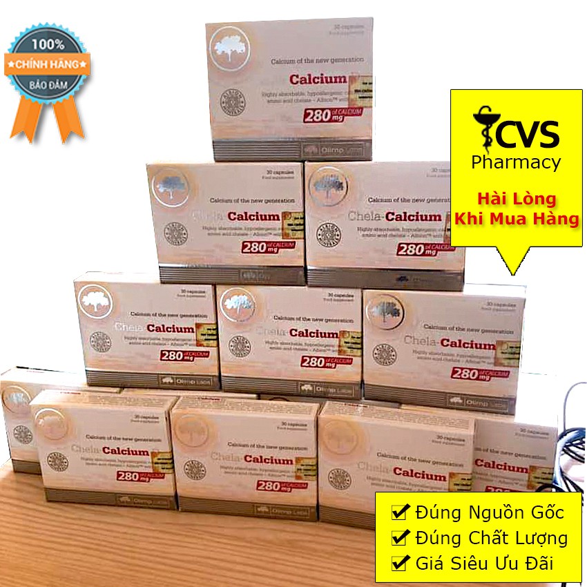 Viên Uống CHELA CALCIUM D3 - Hỗ trợ bổ sung Canxi hữu cơ cho bà bầu và thiếu niên (Hộp 30 viên)