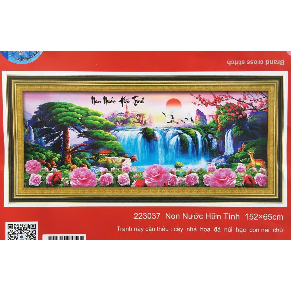 Tranh thêu PHONG CẢNH thành phẩm non nước hữu tình 223037 DX1153 E137 - đã thêu