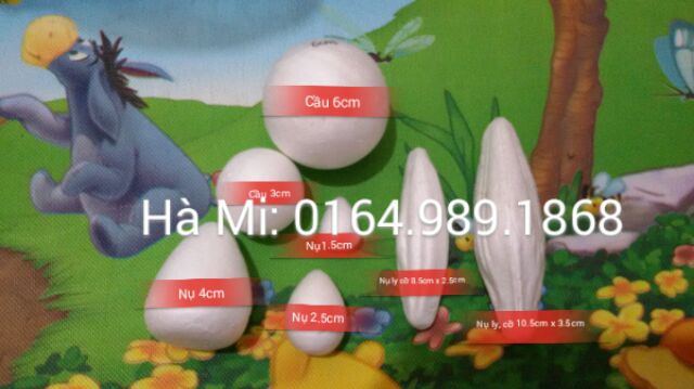 Quả cầu xốp dùng trang trí mầm non, trang trí cây thông noel, nụ xốp làm lõi hoa giấy, hoa sáp, hoa voan...
