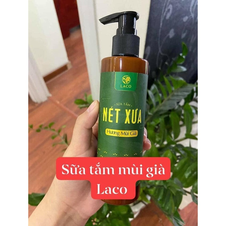 Sữa Tắm Laco Nét Xưa Hương Mùi Già 200ml tác dụng giảm m_ụn lưng, dưỡn trắng da