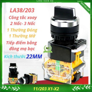 (LKNH) Công Tắc Xoay 2 Nấc - 3 Nấc LA38/203 11X2-11X3 440V/10A Loại Tốt