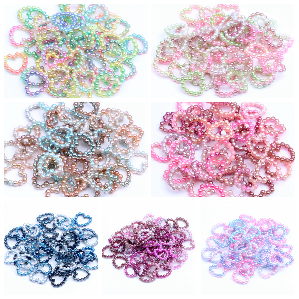 Set 120 phụ kiện trang trí móng tay nghệ thuật hình trái tim