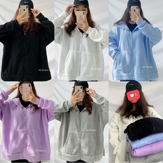 Áo khoác basic Zip trơn Unisex