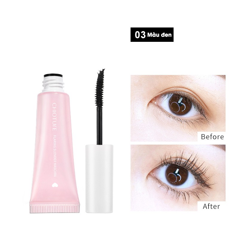 Mascara Chioture Flaring Slender thiết kế dạng tuýp làm dày và cong mi hiệu quả 8g