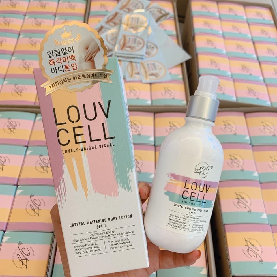 Kem dưỡng ẩm trắng da body Louv Cell Crystal Whitening Body Lotion 120ml và 250ml GentsOfficialStore