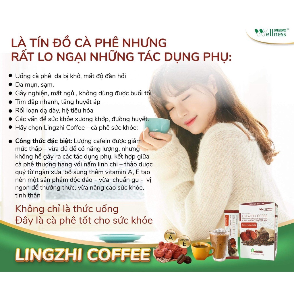 Cà phê sức khỏe, sắc đẹp Lingzhi Coffee - cà phê linh chi