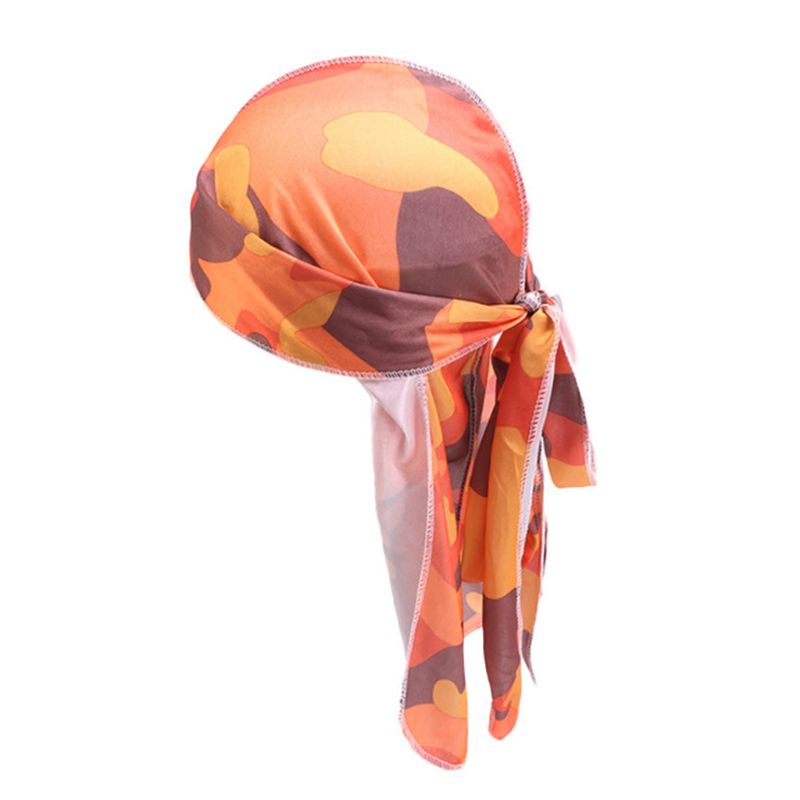 Khăn Turban Trùm Đầu Bằng Lụa Màu Sắc Tương Phản Họa Tiết Rằn Ri Phong Cách Cướp Biển Cho Nam Và Nữ