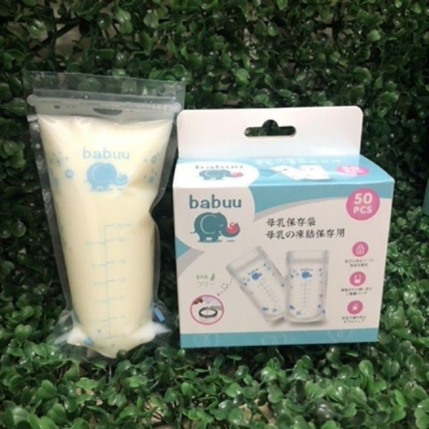 Túi trữ sữa bịch đựng sữa mẹ túi zip trữ sữa 100ml 250ml cao cấp có vòi rót Babuu Nhật BB04 Homedy Kids