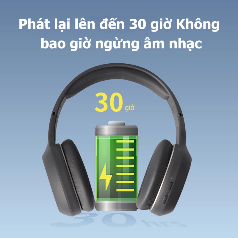 Tai nghe Edifier W600BT tối giản không dây với âm trầm mạnh mẽ Bluetooth 5.1 phát lại 30H ghép nối 2 thiết bị