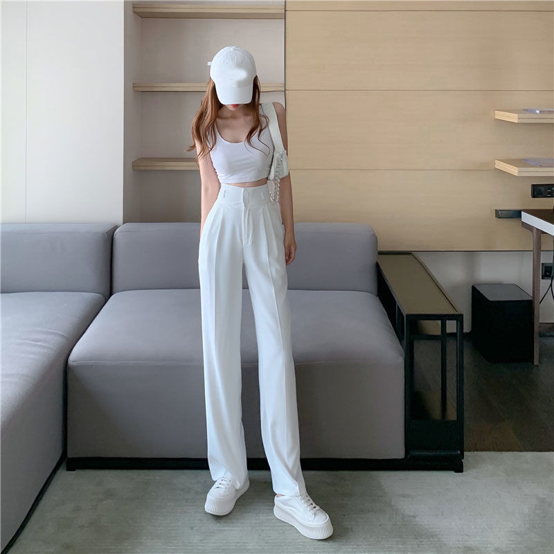 COZOK Quần dài lưng cao dáng rộng thời trang cho nữ