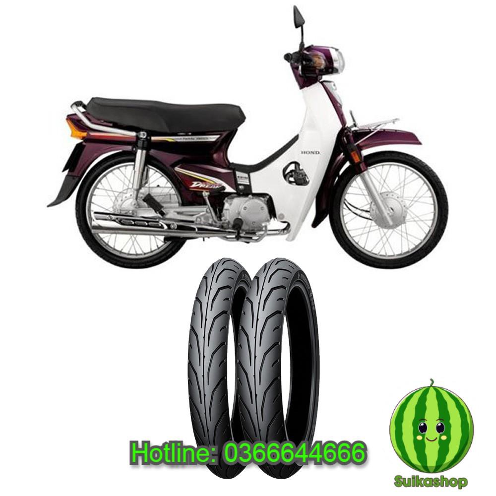 HN-Thay cặp lốp (vỏ) trước 2.25-17 TT + sau 2.50-17 TT Dunlop TT900 chính hãng cho Honda Dream, Wave nhỏ, Yamaha Sirius