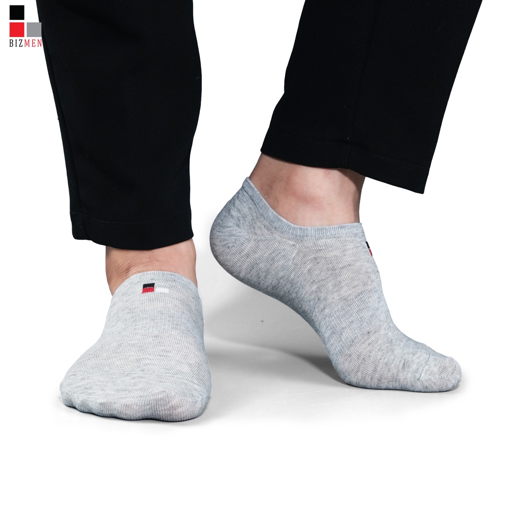 [Mã BMLT35] Tất nam cổ ngắn Bizmen cotton kháng khuẩn khử mùi giày lười có silicol chống trượt - BSC.001