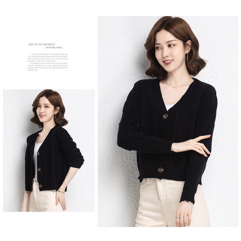 LE58139 - Áo khoác len nữ mùa thu hàng nhập