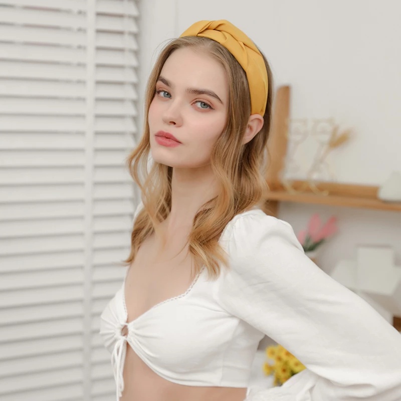 Cài Tóc Vải Màu Trơn Phong Cách Hàn Quốc Thời Trang Cho Nữ