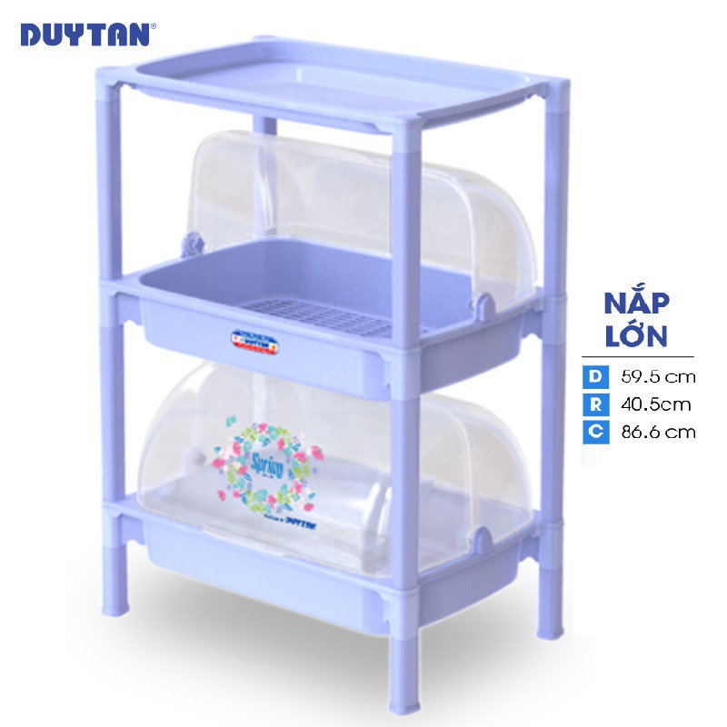 Kệ nắp lớn nhựa DUY TÂN 2 ngăn (59.5 x 40.5 x 88.6 cm) - 04113 - Giao màu ngẫu nhiên