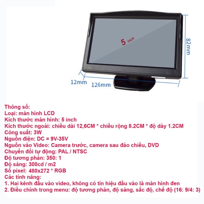 MÀN HÌNH TAPLO 5”