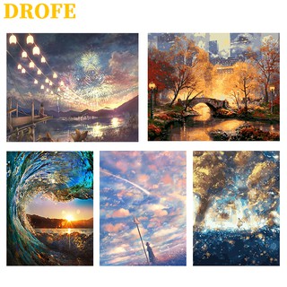 Bộ Tranh Sơn Dầu Trang Trí Tự Làm 40x50cm