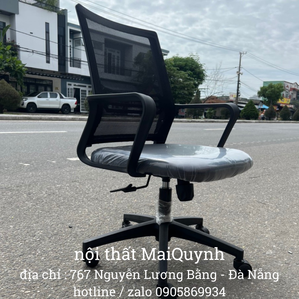 Ghế xoay làm việc văn phòng máy tính gx017 chân nhựa không rỉ