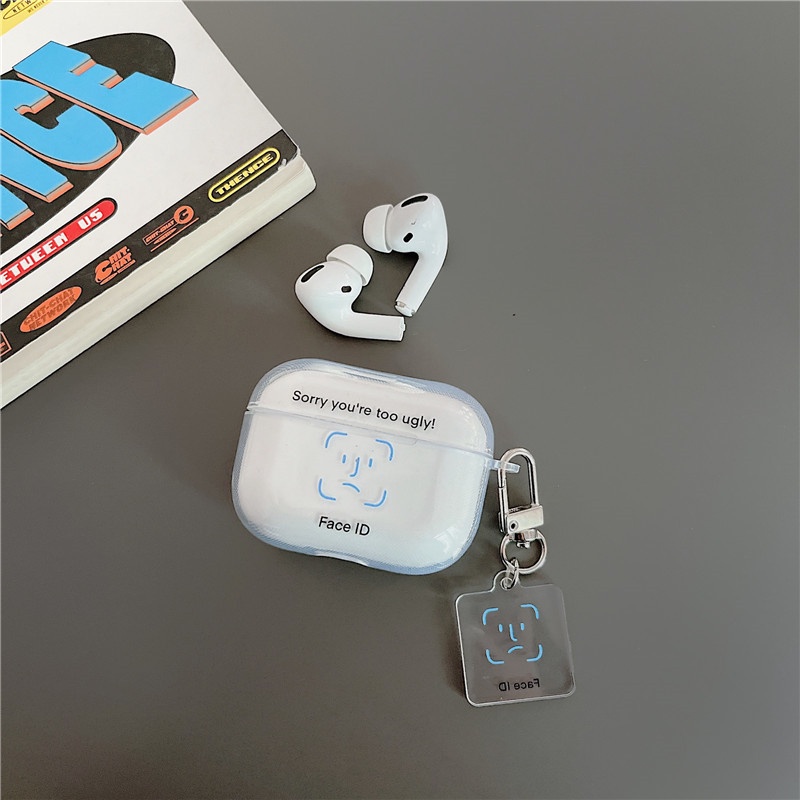 Vỏ Bảo Vệ Hộp Sạc Tai Nghe AirPods3 airpods2 pro Kết Nối Bluetooth Không Dây Họa Tiết Khuôn Mặt Sáng Tạo