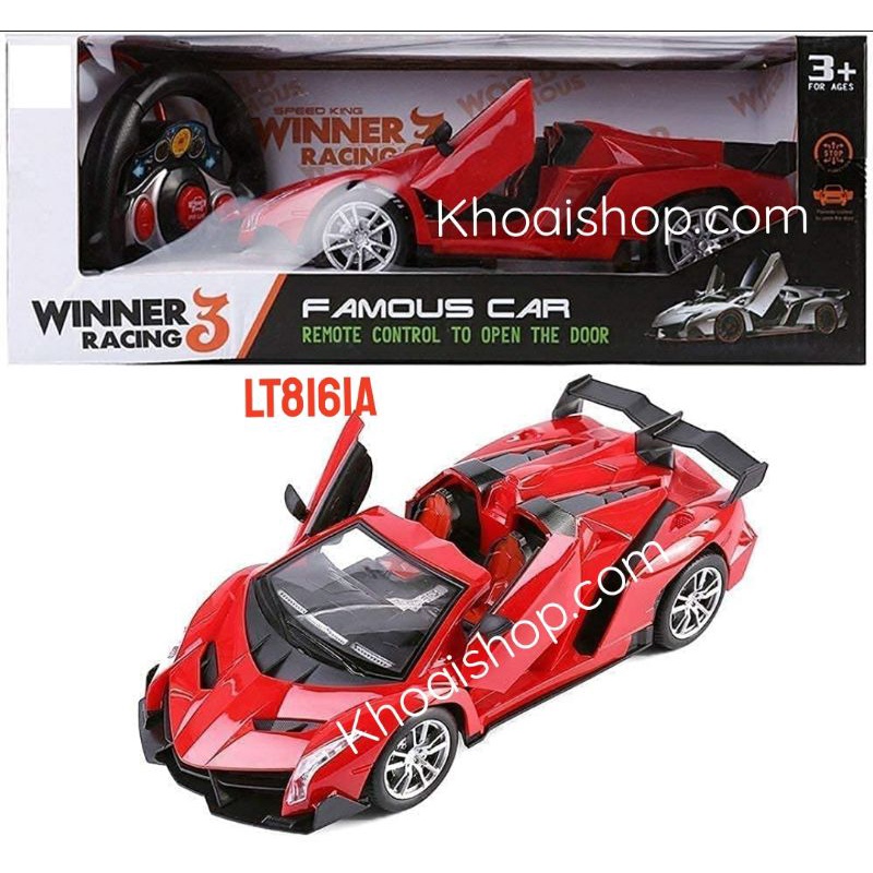 Hộp xe hơi LAMBORGHINI mở cửa đk 7 động tác có sạc, vô lăng