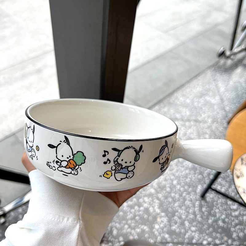 Bộ bát đĩa gốm sứ hình chú chó Pochacco nhà Sanrio siêu đáng yêu