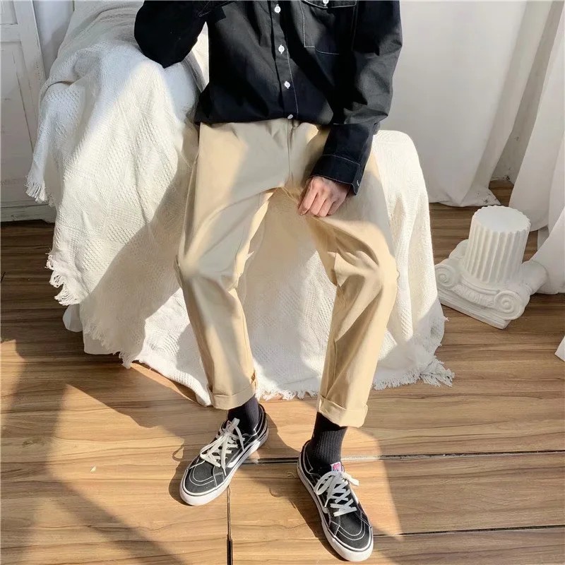 Quần Dài Lưng Thun Màu Trơn Thời Trang Dành Cho Nam Kích Thước S-5XL | BigBuy360 - bigbuy360.vn