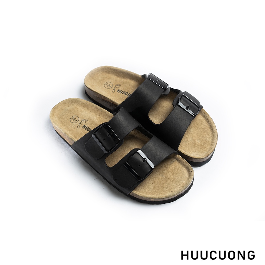 DÉP HỮU CƯỜNG 2 KHÓA DA BÒ - ĐẾ TRẤU, DA THẬT