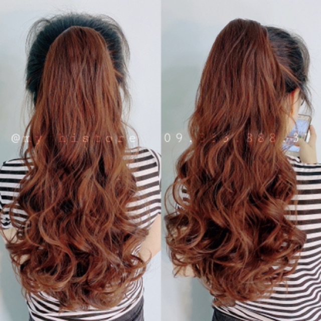 <Ảnh Thật> Ngoạm tóc giả xoăn dài đẹp n44