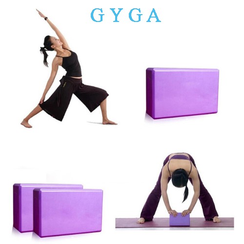 Gạch tập yoga cao cấp EVA 200g cứng gấp đôi gạch thông thường GYGA