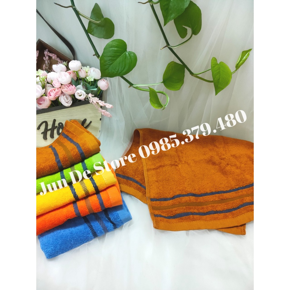 Khăn mặt 3 dòng kẻ 30x50 ♥️ SIÊU RẺ ♥️ Khăn cotton nhẹ, màu sắc đẹp, thấm hút nước, nhanh khô