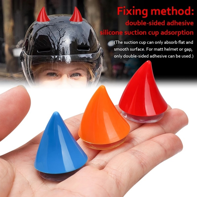 1 Miếng Dán Góc Nón Bảo Hiểm Bằng Silicone / Nhựa Resin Có Giác Hút Trang Trí Xe Hơi / Xe Máy Điện