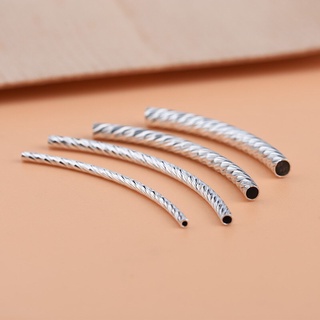 Charm ống bạc nối - Charm Bạc 925