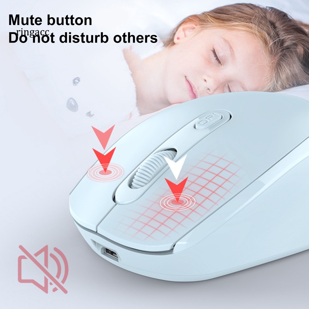 Chuột không dây RGA 2.4G yên tĩnh và thoải mái cho máy tính xách tay