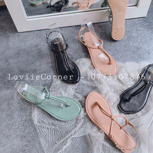 LOVIIECORNER - GIÀY SANDAL NỮ ĐẾ BỆT DÂY MẢNH - SANDAL NỮ DÂY MẢNH ĐẾ BỆT KẸP - SANDAN NỮ XỎ NGÓN ĐẾ BỆT DÂY - S200514