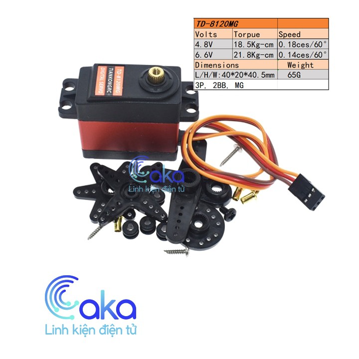 LKDT Động cơ RC Servo 20KG TD-8120MG