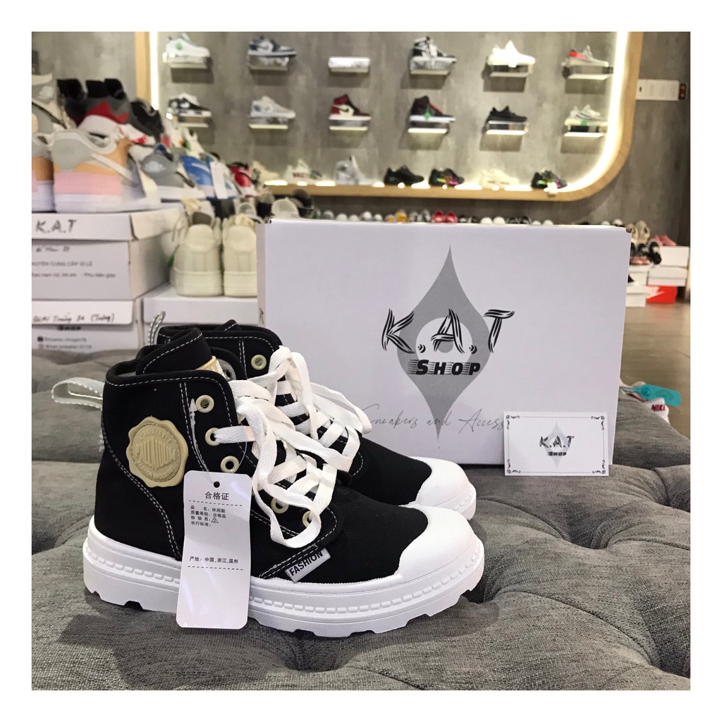 Giày Sneaker Nữ Palladium Trắng Đen