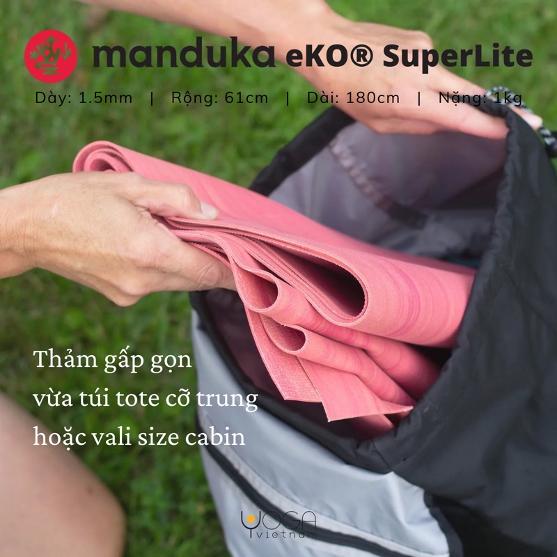 Thảm tập yoga du lịch MANDUKA EKO® SUPERLITE 1.5mm