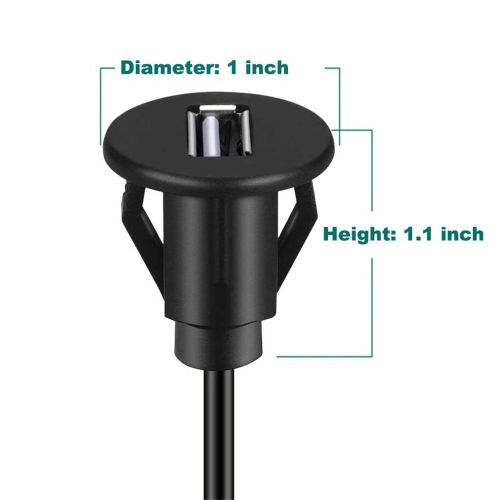 Dây Cáp Nối Dài AUX Cổng USB 2.0 Đơn 1m / 2m Cho Xe Hơi / Xe Tải / Tàu Thuyền